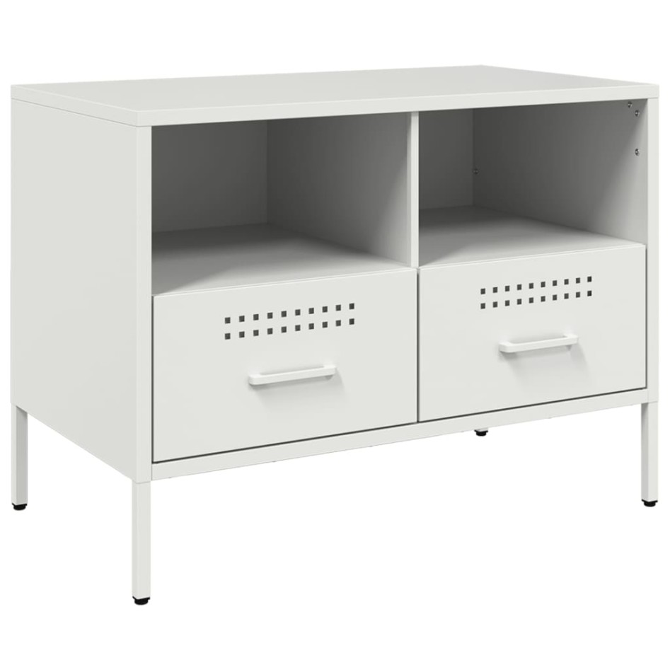 Muebles para TV 2 unidades acero blanco 68x39x50,5