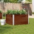 Jardinera de madera maciza de pino marrón 100x100