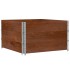 Jardinera de madera maciza de pino marrón 100x100