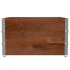Jardinera de madera maciza de pino marrón 100x100