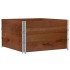 Jardinera de madera maciza de pino marrón 100x100