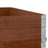 Jardinera de madera maciza de pino marrón 100x100