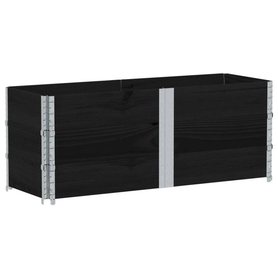Jardinera de madera maciza de pino negro 150x50