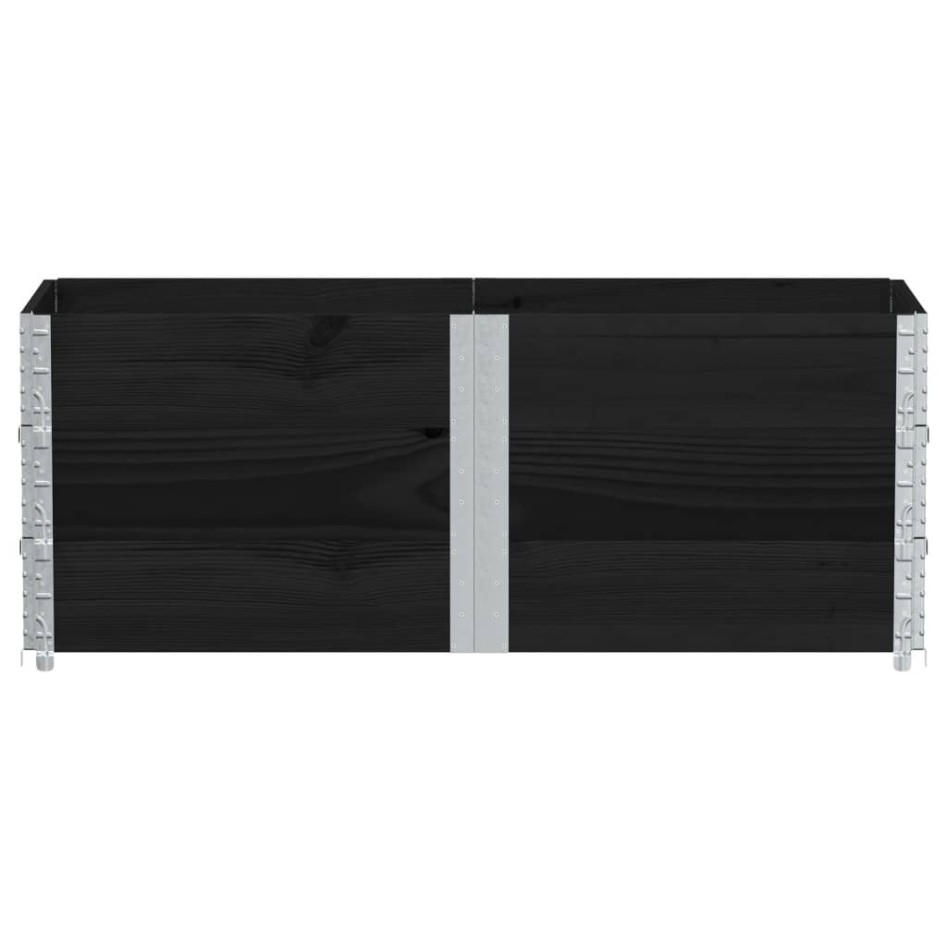 Jardinera de madera maciza de pino negro 150x50