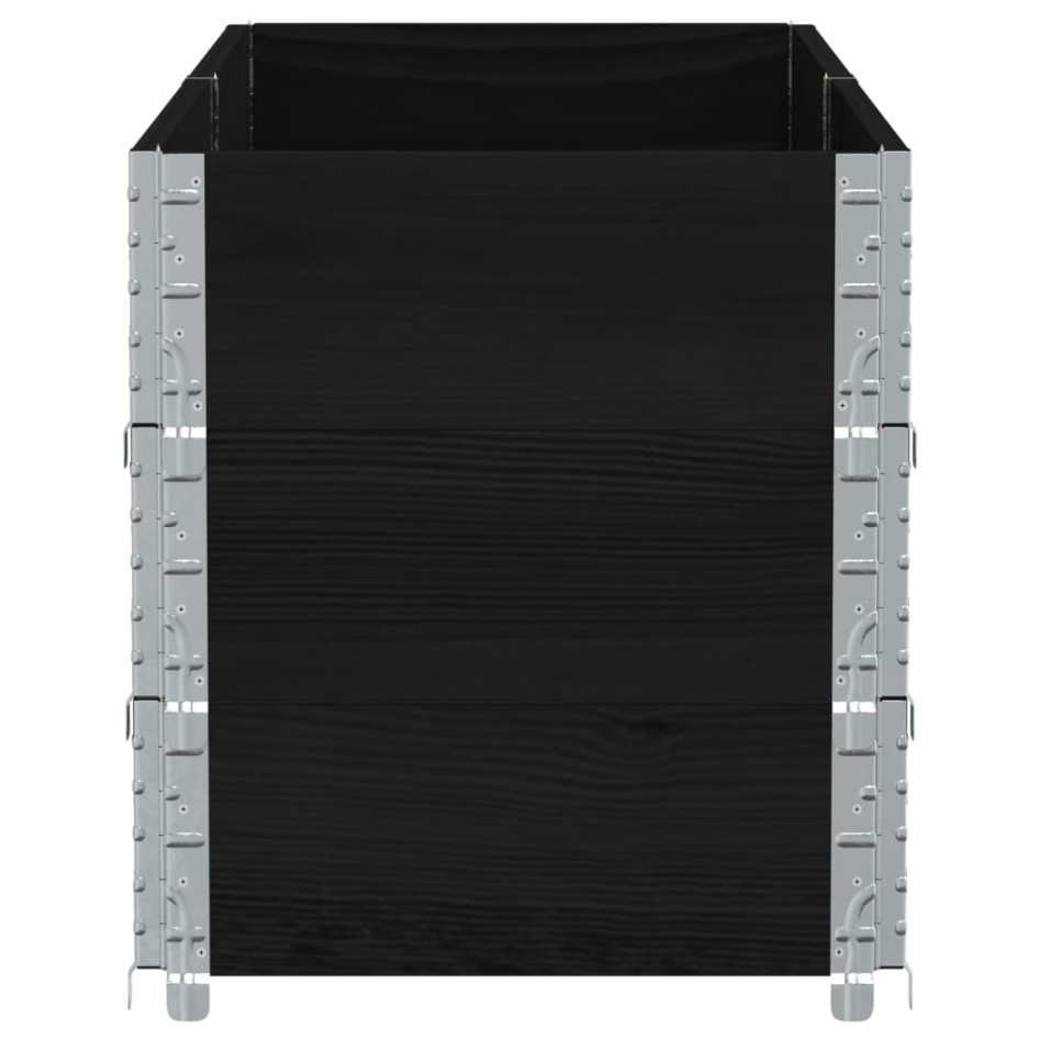 Jardinera de madera maciza de pino negro 150x50