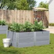Jardinera de madera maciza de pino gris 150x100 cm