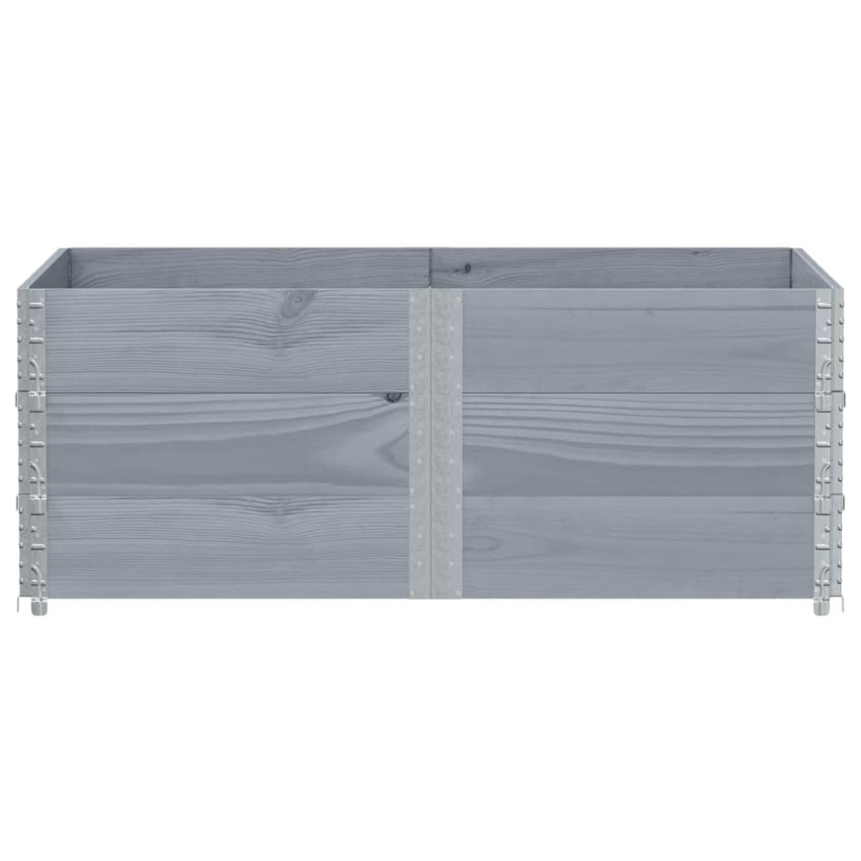Jardinera de madera maciza de pino gris 150x100