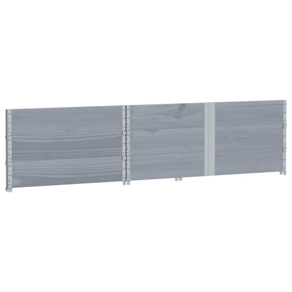 Jardinera de madera maciza de pino gris 150x100