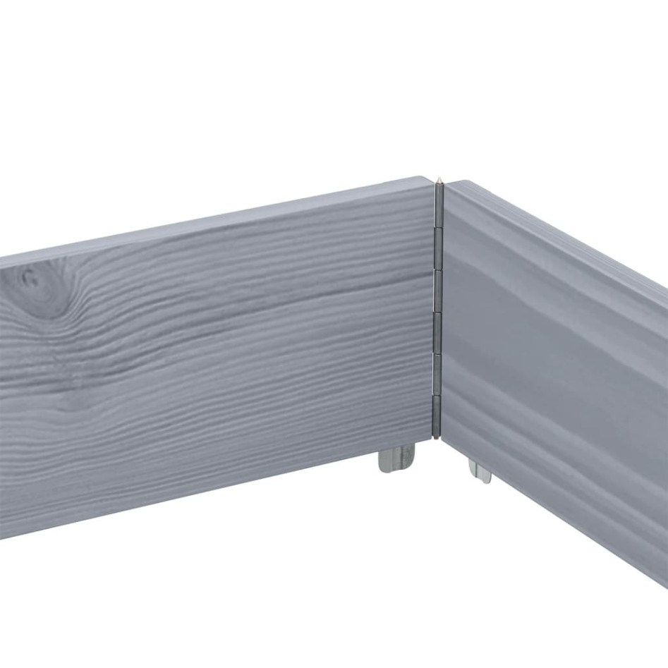 Jardinera de madera maciza de pino gris 150x100