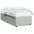 Estructura de cama sin colchón terciopelo gris claro 90x200