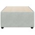 Estructura de cama sin colchón terciopelo gris claro 90x200