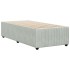 Estructura de cama sin colchón terciopelo gris claro 90x200