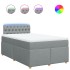 Cama box spring con colchón tela gris claro 120x200