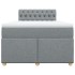 Cama box spring con colchón tela gris claro 120x200