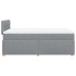 Cama box spring con colchón tela gris claro 120x200
