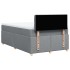 Cama box spring con colchón tela gris claro 120x200