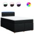 Cama box spring con colchón tela negro 120x200