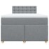 Cama box spring con colchón tela gris claro 120x200