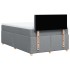 Cama box spring con colchón tela gris claro 120x200