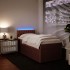 Cama box spring con colchón terciopelo rosa 90x190