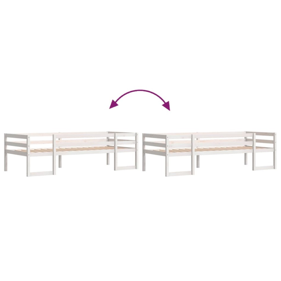 Estructura de cama para niños madera de pino blanco 90x200