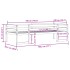 Estructura de cama infantil madera maciza de pino 90x190