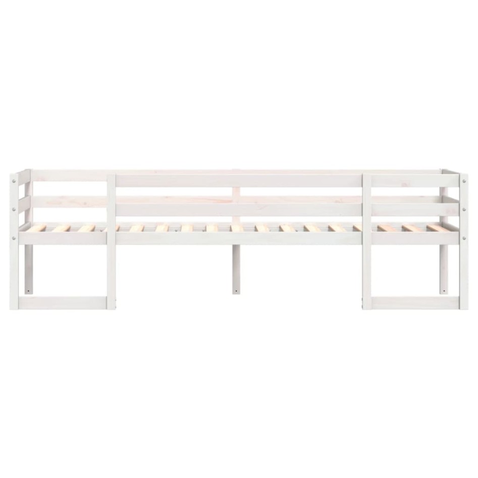 Estructura de cama de niños madera maciza pino blanco 75x190