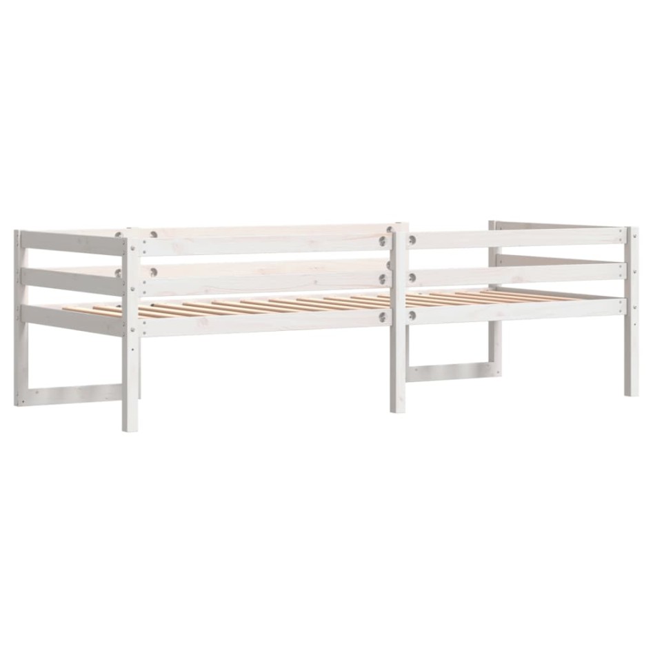 Estructura de cama de niños madera maciza pino blanco 75x190