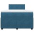 Cama box spring con colchón terciopelo azul 120x190