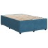 Cama box spring con colchón terciopelo azul 120x190