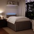 Cama box spring con colchón terciopelo gris claro 120x190