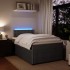 Cama box spring con colchón terciopelo gris oscuro 120x190