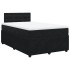 Cama box spring con colchón terciopelo negro 120x190