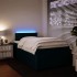 Cama box spring con colchón terciopelo azul 120x200