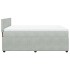 Cama box spring con colchón terciopelo gris claro 140x190