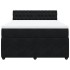 Cama box spring con colchón terciopelo negro 140x190