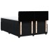 Cama box spring con colchón terciopelo negro 140x190