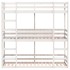 Litera triple de madera maciza de pino 80x200