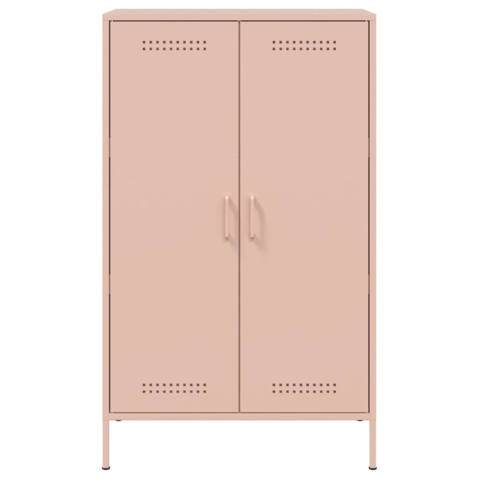 Aparador de acero rosa 68x39x113