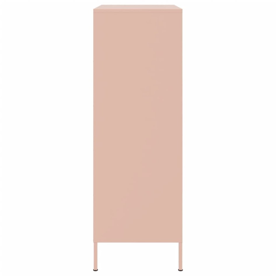 Aparador de acero rosa 68x39x113