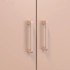 Aparador de acero rosa 68x39x113