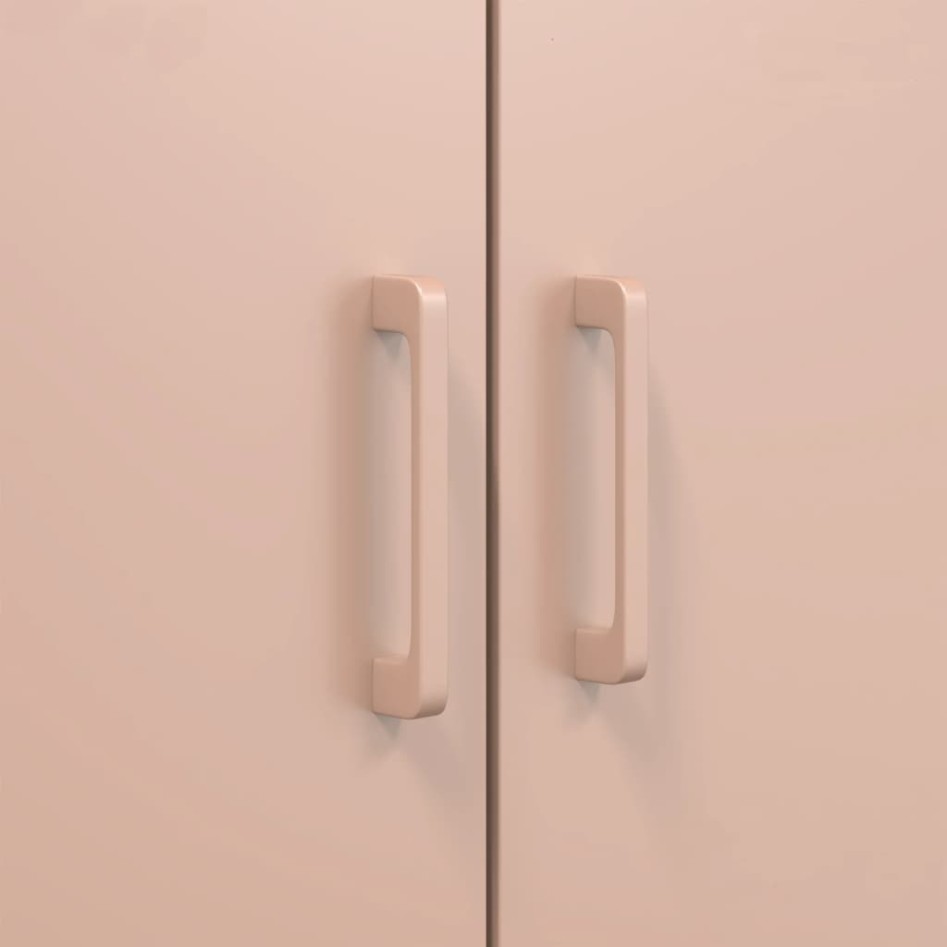 Aparador de acero rosa 68x39x113