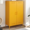 Aparador de acero amarillo mostaza 68x39x113 cm