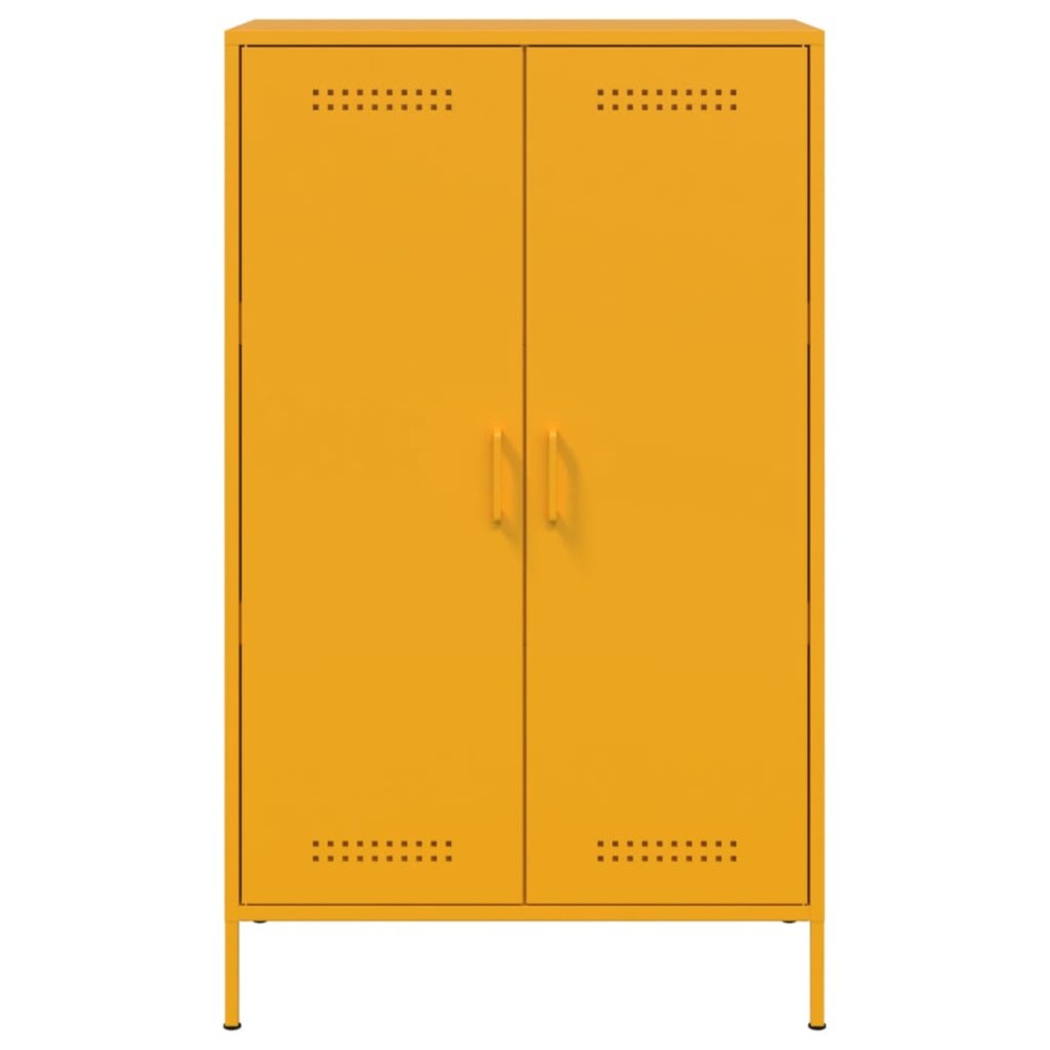 Aparador de acero amarillo mostaza 68x39x113