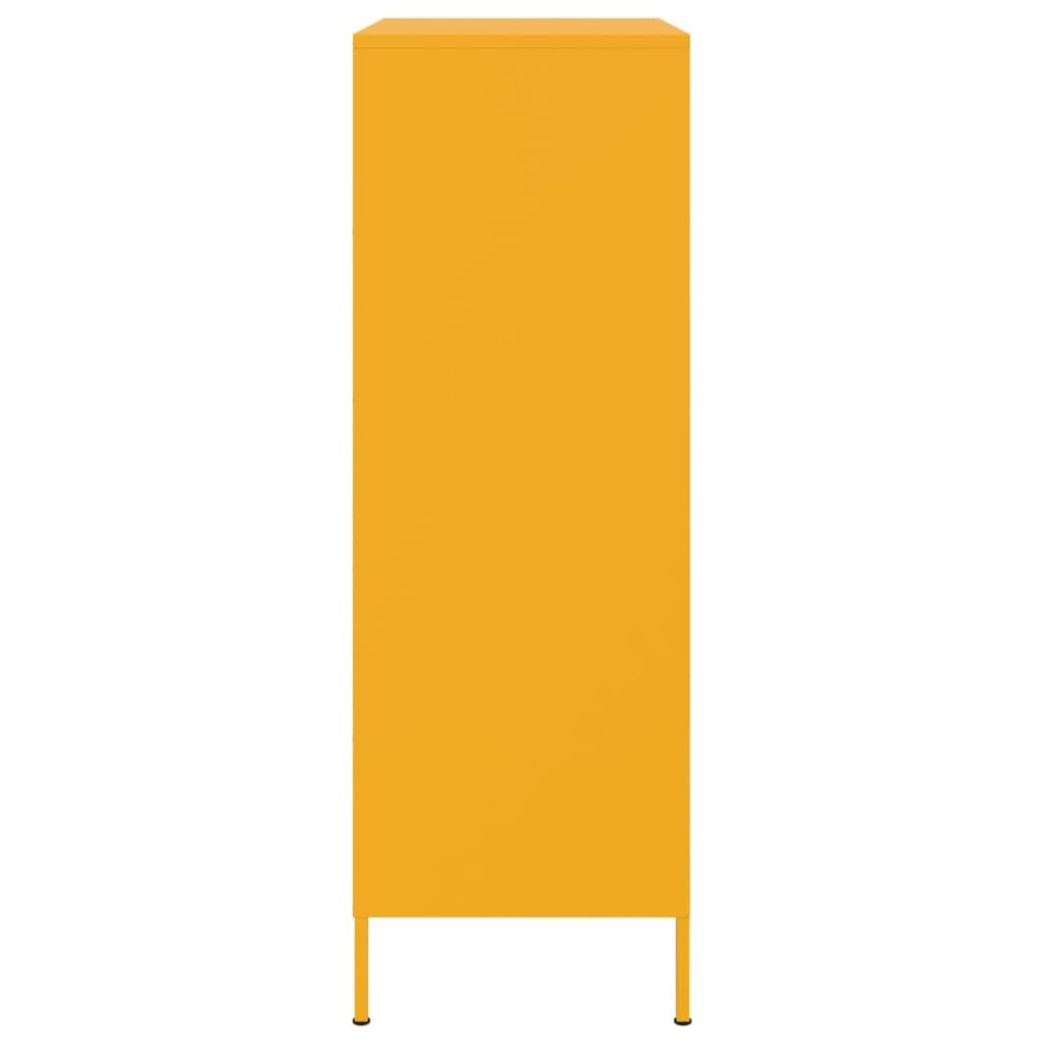 Aparador de acero amarillo mostaza 68x39x113