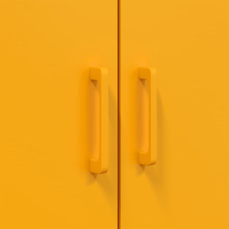 Aparador de acero amarillo mostaza 68x39x113