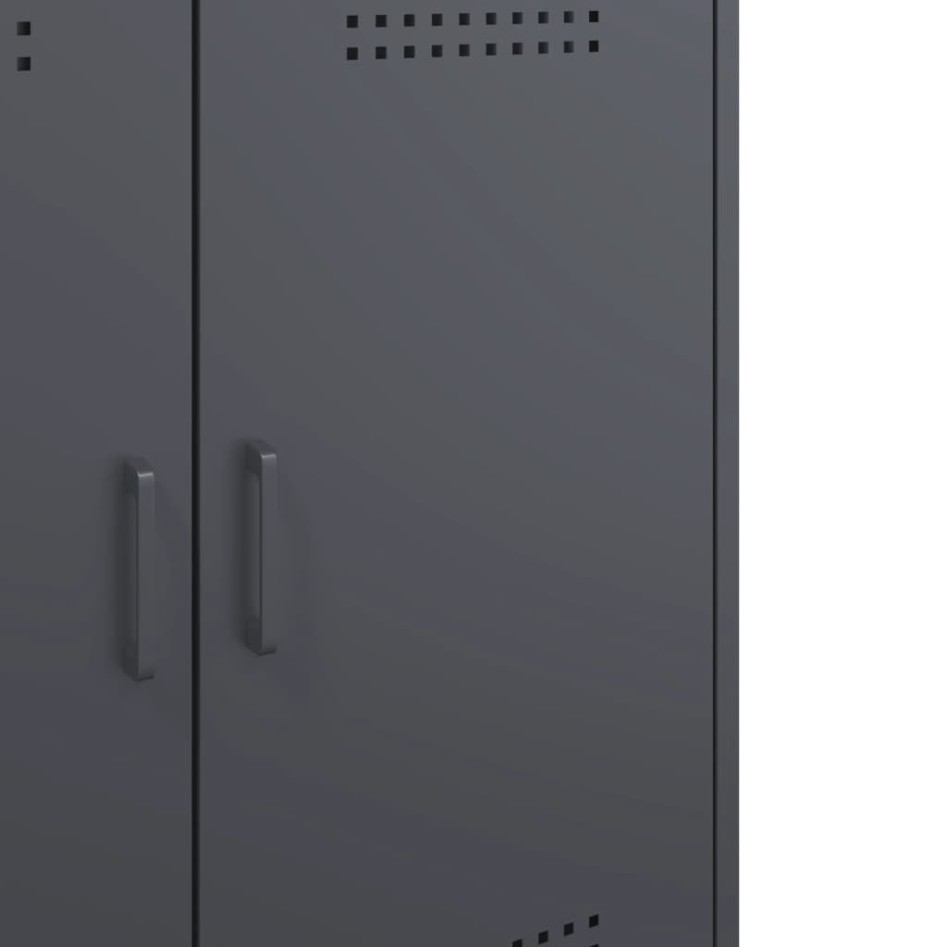 Aparador de acero gris antracita 68x39x79