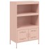Aparador de acero rosa 68x39x113