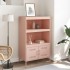 Aparador de acero rosa 68x39x113