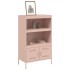 Aparador de acero rosa 68x39x113